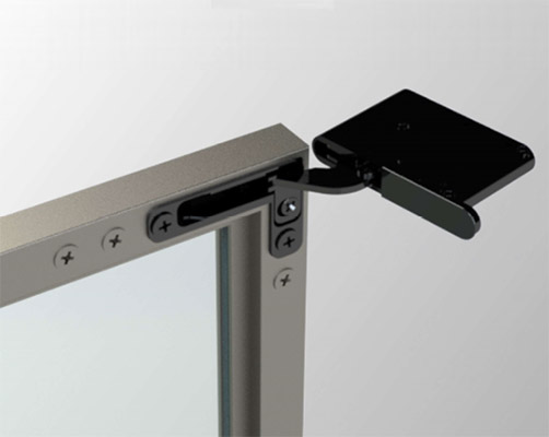 Aluminum frame door hinges